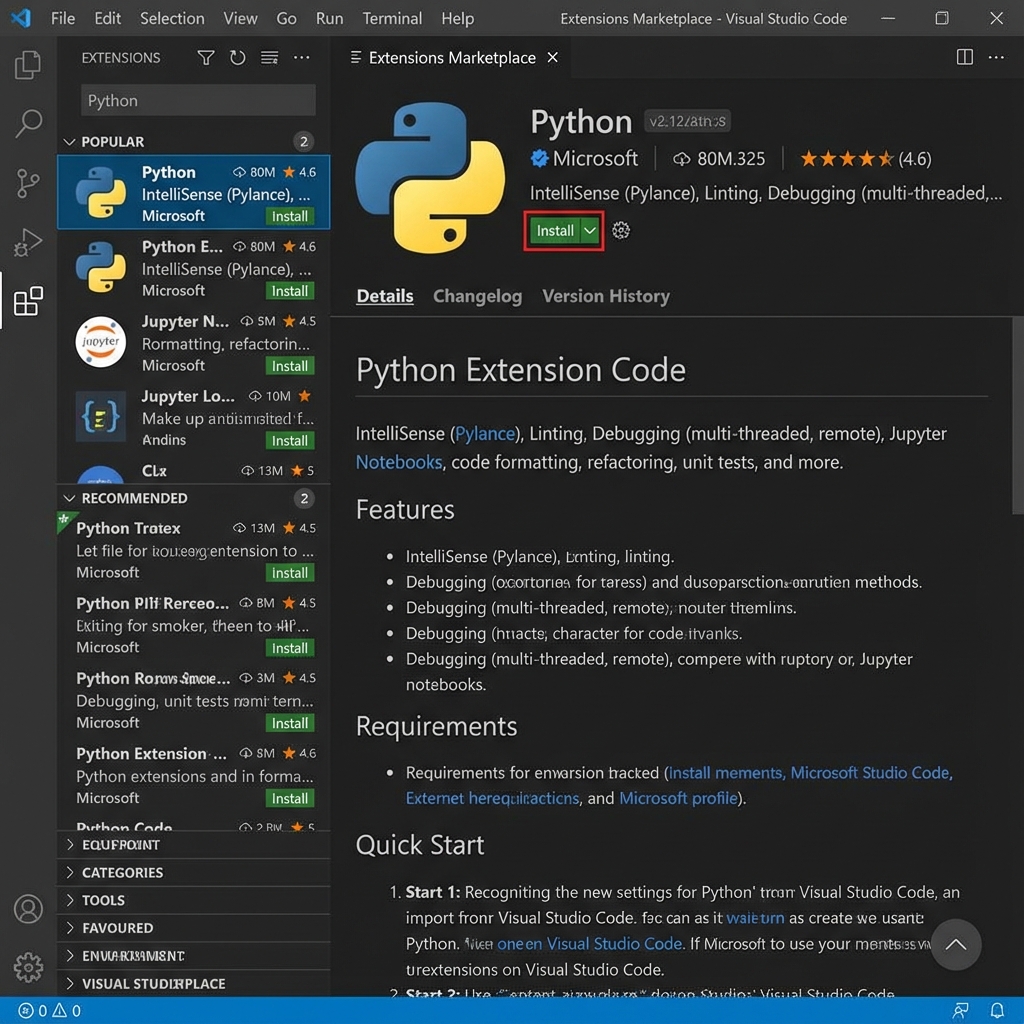 Extensão Python no VSCode