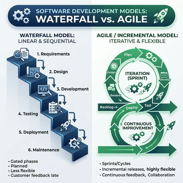 Infográfico: Waterfall vs Agile
